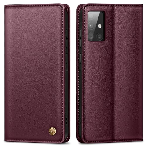 Handyhülle für Samsung Galaxy A51 Hülle, Premium Lederhülle Schutzhülle Tasche für Samsung A51 Hülle Wallet Kartenfach Standfunktion Klappbar Flip Case für Galaxy A51 Hülle,Weinrot Handyhülle für Samsung Galaxy A51 Hülle, Premium Lederhülle Schutzhülle Tasche für Samsung A51 Hülle Wallet Kartenfach Standfunktion Klappbar Flip Case für Galaxy A51 Hülle,Weinrot von AIMOYU