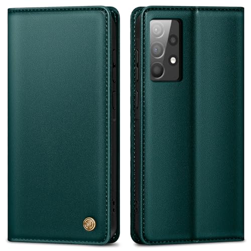 Handyhülle für Samsung Galaxy A52S Hülle Mit Schutzfolie, Premium Lederhülle Schutzhülle Tasche für Samsung A52 Hülle Wallet Kartenfach Standfunktion Klappbar Flip Case für Galaxy A52S Hülle,BlauGrün Handyhülle für Samsung Galaxy A52S Hülle Mit Schutzfolie, Premium Lederhülle Schutzhülle Tasche für Samsung A52 Hülle Wallet Kartenfach Standfunktion Klappbar Flip Case für Galaxy A52S Hülle,BlauGrün von AIMOYU