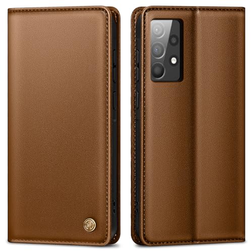 Handyhülle für Samsung Galaxy A52S Hülle Mit Schutzfolie, Premium Lederhülle Schutzhülle Tasche für Samsung A52 Hülle Wallet Kartenfach Standfunktion Klappbar Flip Case für Galaxy A52S Hülle,Braun Handyhülle für Samsung Galaxy A52S Hülle Mit Schutzfolie, Premium Lederhülle Schutzhülle Tasche für Samsung A52 Hülle Wallet Kartenfach Standfunktion Klappbar Flip Case für Galaxy A52S Hülle,Braun von AIMOYU