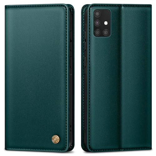 Handyhülle für Samsung Galaxy A71 Hülle,Premium Lederhülle Schutzhülle Tasche für Samsung A71 Hülle Wallet Kartenfach Standfunktion Klappbar Flip Case für Galaxy A71 Hülle,BlauGrün Handyhülle für Samsung Galaxy A71 Hülle,Premium Lederhülle Schutzhülle Tasche für Samsung A71 Hülle Wallet Kartenfach Standfunktion Klappbar Flip Case für Galaxy A71 Hülle,BlauGrün von AIMOYU