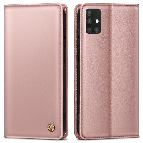 Handyhülle für Samsung Galaxy A71 Hülle,Premium Lederhülle Schutzhülle Tasche für Samsung A71 Hülle Wallet Kartenfach Standfunktion Klappbar Flip Case für Galaxy A71 Hülle,Rosa Handyhülle für Samsung Galaxy A71 Hülle,Premium Lederhülle Schutzhülle Tasche für Samsung A71 Hülle Wallet Kartenfach Standfunktion Klappbar Flip Case für Galaxy A71 Hülle,Rosa von AIMOYU