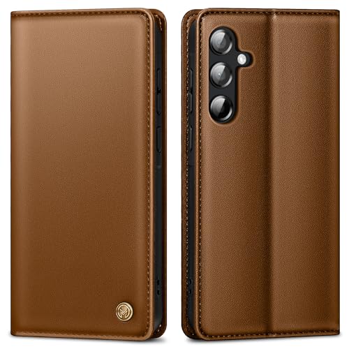 AIMOYU Handyhülle für Samsung Galaxy S24 Hülle,Premium Lederhülle Schutzhülle Tasche für Samsung S24 Hülle Wallet Kartenfach Standfunktion Klappbar Flip Case für Galaxy S24 Hülle,Braun von AIMOYU