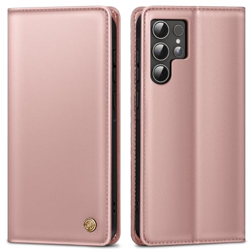 Handyhülle für Samsung Galaxy S24 Ultra Hülle,Premium Lederhülle Schutzhülle Tasche für Samsung S24 Ultra Hülle Wallet Kartenfach Standfunktion Klappbar Flip Case für Galaxy S24 Ultra Hülle,Rosa Handyhülle für Samsung Galaxy S24 Ultra Hülle,Premium Lederhülle Schutzhülle Tasche für Samsung S24 Ultra Hülle Wallet Kartenfach Standfunktion Klappbar Flip Case für Galaxy S24 Ultra Hülle,Rosa von AIMOYU