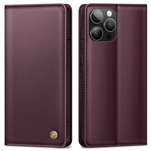 Handyhülle für iPhone 16 Pro Max Hülle,Premium Lederhülle Schutzhülle Tasche für iPhone 16 Pro Max Hülle Wallet Kartenfach Standfunktion Klappbar FliPhone Case für iPhone 16 Pro Max Hülle,Weinrot Handyhülle für iPhone 16 Pro Max Hülle,Premium Lederhülle Schutzhülle Tasche für iPhone 16 Pro Max Hülle Wallet Kartenfach Standfunktion Klappbar FliPhone Case für iPhone 16 Pro Max Hülle,Weinrot von AIMOYU
