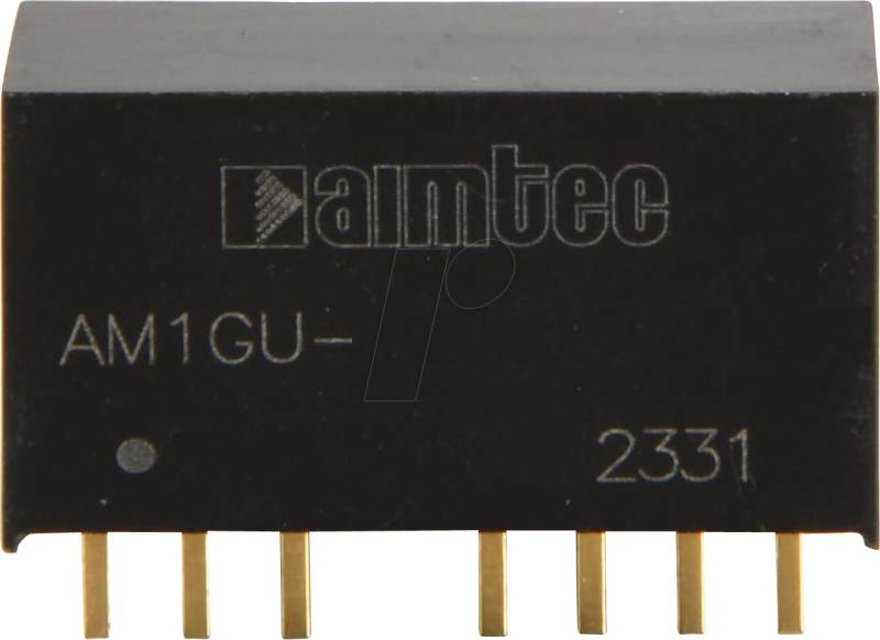 AM1GU-1215DH30JZ - DC/DC-Wandler AM1GU, 1 W, 15 V, 33 mA, SIP 8 von AIMTEC