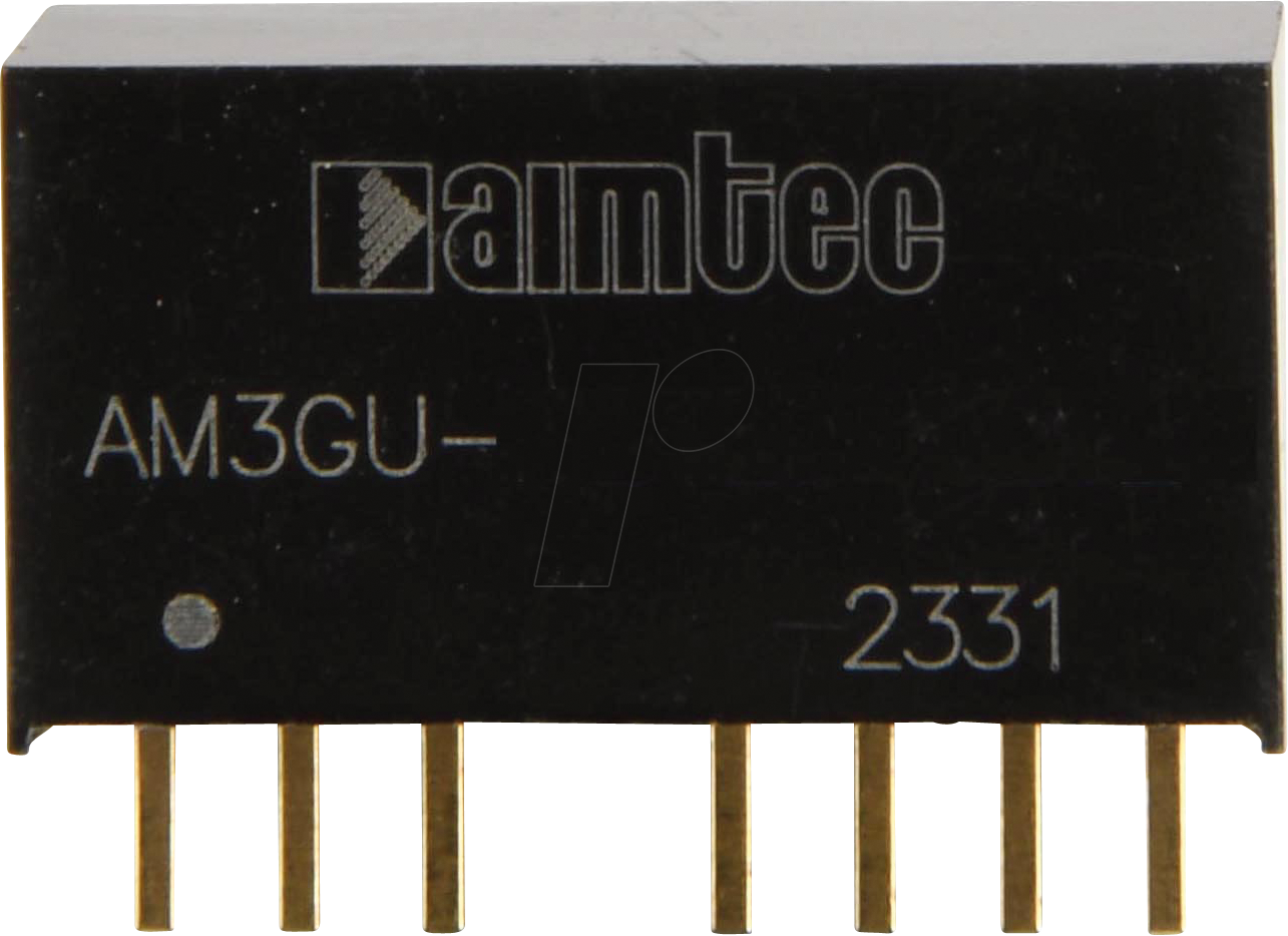 AM3GU-1205DH30JZ - DC/DC-Wandler AM3GU, 3 W, 5 V, 300 mA, SIP 8 von AIMTEC