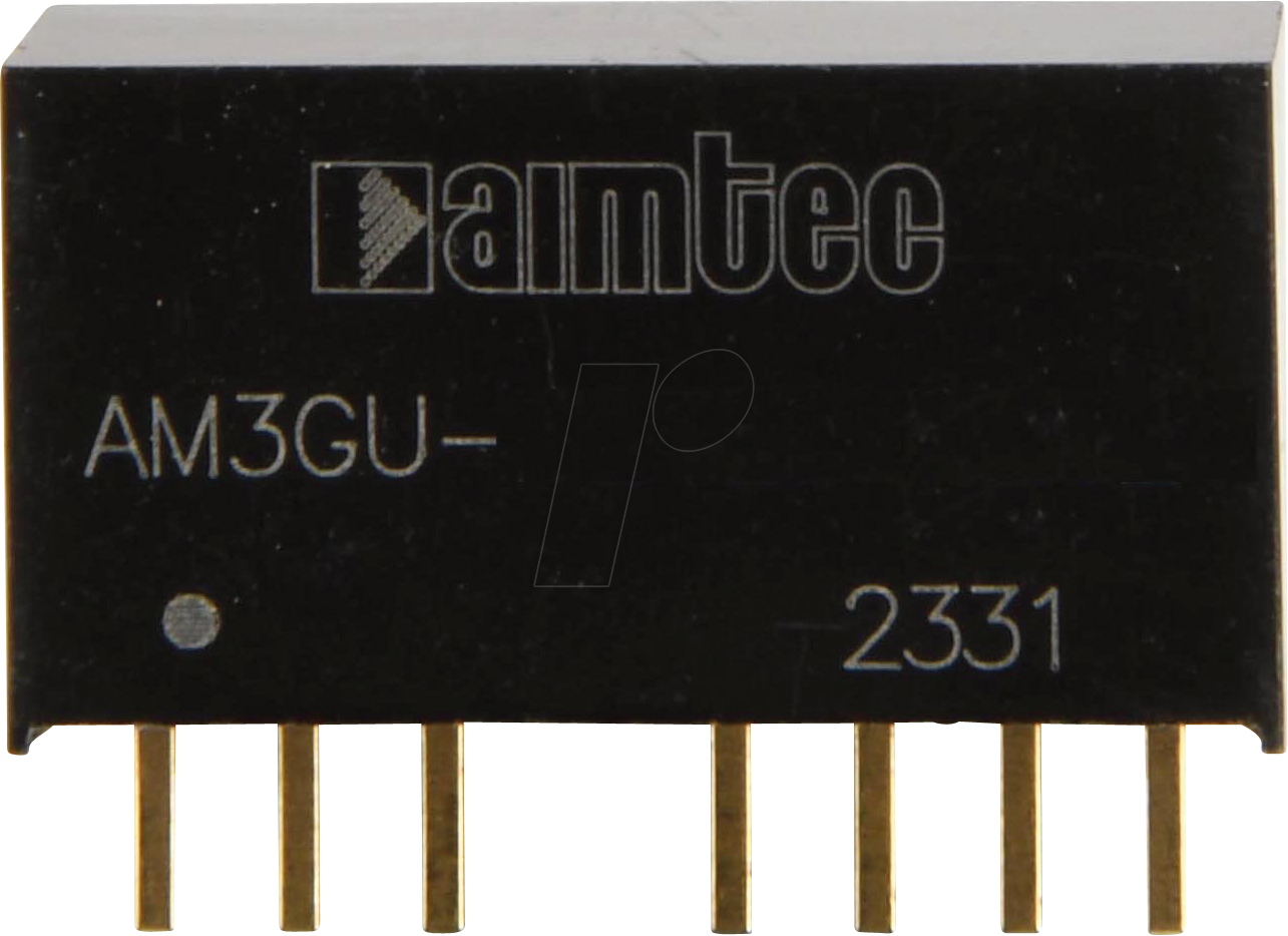 AM3GU-1212SH30JZ - DC/DC-Wandler AM3GU, 3 W, 12 V, 250 mA, SIP 8 von AIMTEC