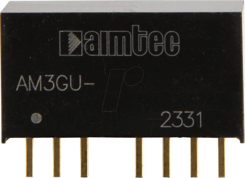 AM3GU-1215DH30JZ - DC/DC-Wandler AM3GU, 3 W, 15 V, 100 mA, SIP 8 von AIMTEC