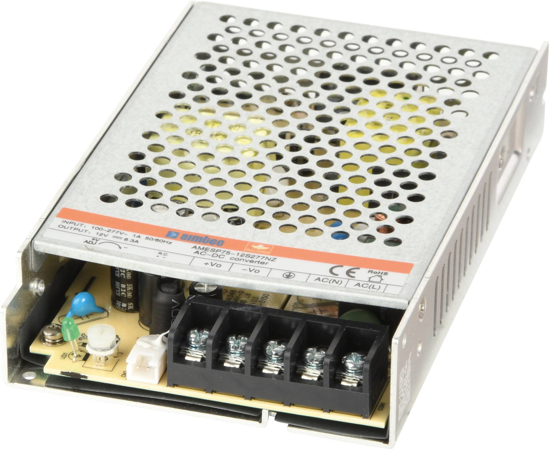 AMESP75-12S277 - AC/DC-Wandler, 85 - 305 V AC, 13,2 V DC, 6,3 A, Modul von AIMTEC