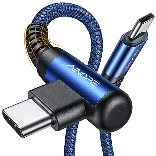 AINOPE [2-Pack 2M USB C auf USB C Kabel 60W, Typ C zu Typ C Ladekabel Rechtwinklig, Kompatibel mit Samsung Galaxy S21 S20, Note 20 Ultra 10 9 von AINOPE