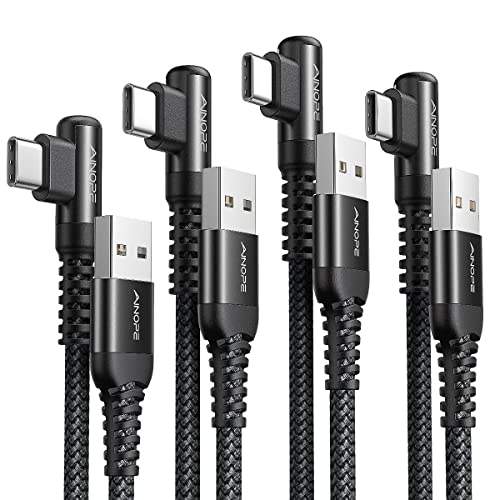 AINOPE 4 Stück USB C Kabel, 3.1A USB C Schnellladekabel [0.5m+1m+2m+3m] USB C Ladekabel Winkel,Nylon Geflochtenes USB A zu USB C Ladekabel für Samsung S20 S10 S9 S8 Plus, Note 10 9 8 LG V30 V20 G6 von AINOPE