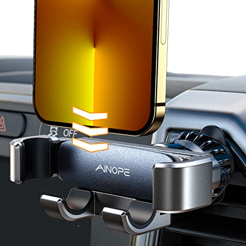 AINOPE Handyhalterung Auto Lüftung,[Hakenclip-Design] Schwerkraft [Einhandbedienung] kfz Handy Halterung Kompatibel mit iPhone 14 13 Pro Max Samsung Galaxy S23+ S22 Huawei usw von AINOPE