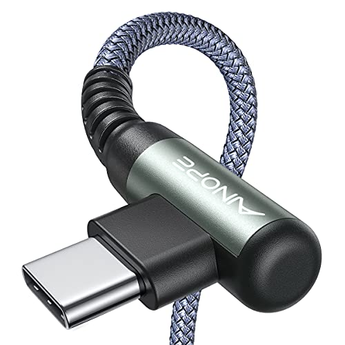 AINOPE USB-C-Kabel, 3,1 A, Schnellladung, 1 m + 1 m, USB-Typ-C-Kabel, rechtwinklig, langlebiges Nylon-geflochtenes USB-A-auf-USB-C-Kabel, kompatibel mit Galaxy S20, Note 9, 8, S9, S8 Plus, S10, V30 von AINOPE