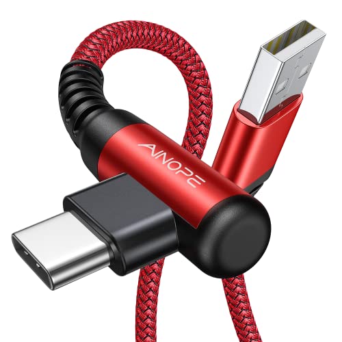 AINOPE USB-C Kabel 1M, 3.1 A Schnellladung, Rechtwinkliges USB C Ladekabel, Langlebiges Nylongeflochtenes USB-auf-USB-C-Ladekabel, Kompatibel für Samsung S20 S10 S9 S8 Plus, Note 10 9 8 LG V30 V20 G6 AINOPE USB-C Kabel 1M, 3.1 A Schnellladung, Rechtwinkliges USB C Ladekabel, Langlebiges Nylongeflochtenes USB-auf-USB-C-Ladekabel, Kompatibel für Samsung S20 S10 S9 S8 Plus, Note 10 9 8 LG V30 V20 G6 von AINOPE