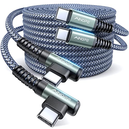 AINOPE USB C Kabel 60W Ladekabel USB C PD3.0 Schnellladekabel USB C, Nylon für iPhone 16 Pro Max Samsung Galaxy S25 Ultra S24 S23 Note 20 iPad Pro Air mini Macbook Pixel, 2 Stück, 2M+2M, Grau AINOPE USB C Kabel 60W Ladekabel USB C PD3.0 Schnellladekabel USB C, Nylon für iPhone 16 Pro Max Samsung Galaxy S25 Ultra S24 S23 Note 20 iPad Pro Air mini Macbook Pixel, 2 Stück, 2M+2M, Grau von AINOPE