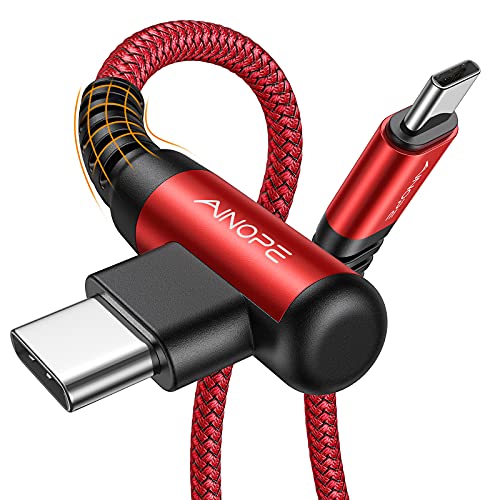 AINOPE USB C auf USB C Kabel 60W 2 Stück PD 3.0 3M+3M USB-C Schnellladung Ladekabel Red von AINOPE