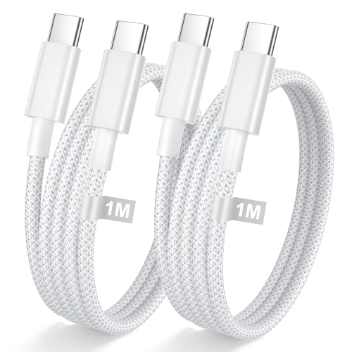 iPhone 15 16 Ladekabel 1M 2Pack, 60W USB C auf USB C Kabel Apple Ladekabel USBC Schnellladekabel Nylon Kabel für Apple iPhone 15 16 Pro Max/Plus/16/15,iPad Pro/Air von AINPOW