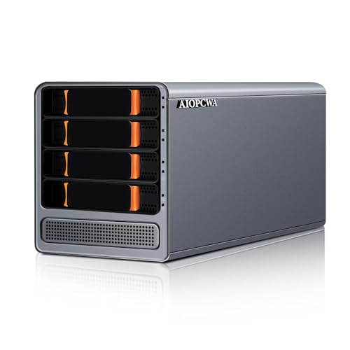 AIOPCWA 3-in-1 NAS Mini PC 4Bay, 12th Gen N100, Support 88T(4×22T) 4-Bay Storage, 2 × i226V 2.5GbE LAN, Mini Computer+NAS+Soft Router, HTPC, SMB, 16GB DDR5 RAM 2TB M.2 NVMe SSD von AIOPCWA