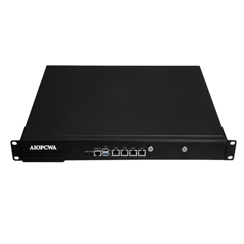AIOPCWA Firewall Hardware, 19 Zoll 1U Rack Mount, Network Security Appliance, Router PC, Core i3 N305, 4 x I226V 2.5GbE LAN, Console, OPNsense, AES-NI, VGA, DDR5 16GB RAM 512GB SSD AIOPCWA Firewall Hardware, 19 Zoll 1U Rack Mount, Network Security Appliance, Router PC, Core i3 N305, 4 x I226V 2.5GbE LAN, Console, OPNsense, AES-NI, VGA, DDR5 16GB RAM 512GB SSD von AIOPCWA