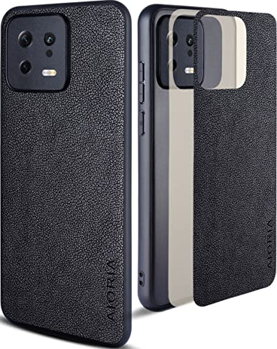 AIORIA Für Xiaomi 13 hülle, fortschrittliches PU-Leder, voll geschützte Handyhülle passend für Xiaomi 13 5g (Schwarz) von AIORIA