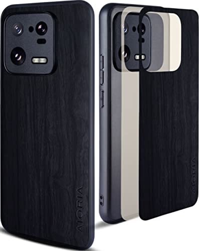 AIORIA für Xiaomi 13 Pro hülle Neue Retro-Luxus-Mikrofaser, Öko-Leder, stoßfeste, verschleißfeste Handyhülle für Xiaomi 13 Pro 5g (Schwarz) von AIORIA