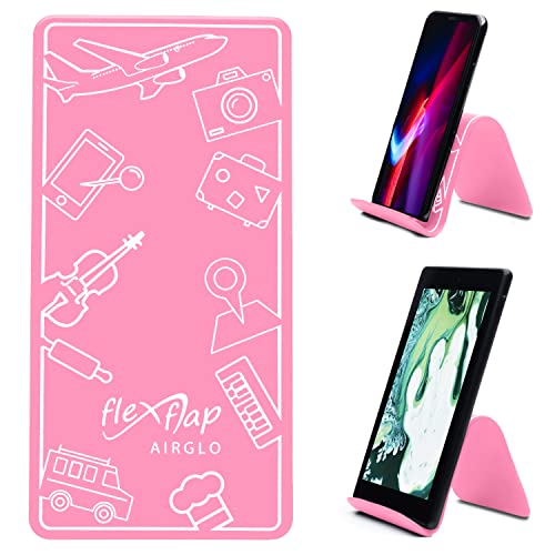 Flugzeug-Reiseutensilien für fliegende Flexklappe, Handyhalterung und flexibler Tablet-Ständer für Schreibtisch, Bett, Zuhause und im Flugzeug, Reisezubehör – Must-Have Gadgets für Reisen (Pro Pink) von AIRGLO