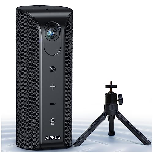 AIRHUG Webcam mit Konferenzlautsprecher und Mikrofon, 1080p-Videokonferenzkamera, All-in-One-Kamera mit 4 Mikrofonen von AIRHUG
