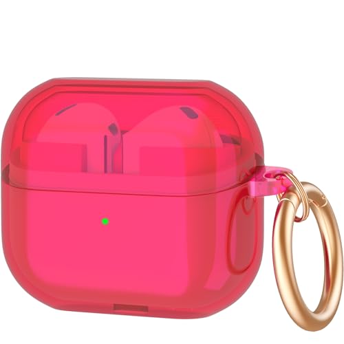 AIRSPO Galaxy Buds Pro 3 Hülle, Klar Weiche TPU Schutzhülle Kompatibel mit Samsung Galaxy Buds Pro 3 mit Schlüsselanhänger, Neon Hot Pink AIRSPO Galaxy Buds Pro 3 Hülle, Klar Weiche TPU Schutzhülle Kompatibel mit Samsung Galaxy Buds Pro 3 mit Schlüsselanhänger, Neon Hot Pink von AIRSPO
