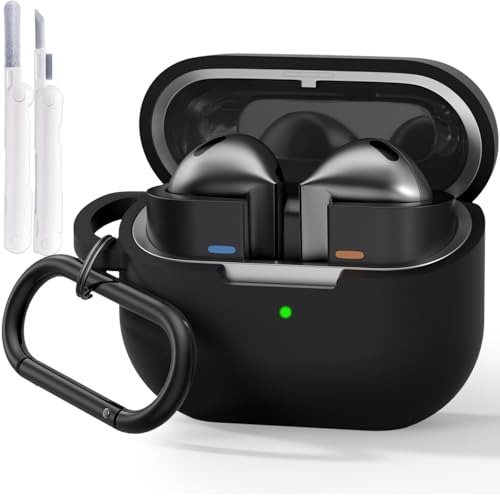 AIRSPO Galaxy Buds Pro 3 Hülle, Silikon Hülle Kompatibel für Samsung Galaxy Buds Pro 3 2024 / Galaxy Buds 3 Hülle mit Cleaner Kit & Schlüsselanhänger, Schwarz AIRSPO Galaxy Buds Pro 3 Hülle, Silikon Hülle Kompatibel für Samsung Galaxy Buds Pro 3 2024 / Galaxy Buds 3 Hülle mit Cleaner Kit & Schlüsselanhänger, Schwarz von AIRSPO
