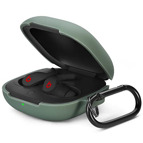 Beats Fit Pro Schutzhülle, AIRSPO weiche Silikonhülle für Beats Fit Pro 2021, stoßfest, Beats Fit Pro Earbuds Case Cover mit Schlüsselanhänger (Kaktusgrün) von AIRSPO