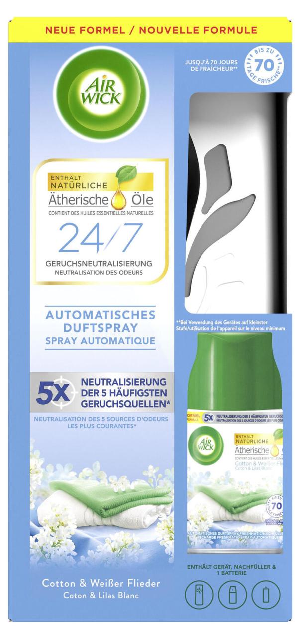 AIRWICK Duftspender Cotton & Weißer Flieder 250 ml von AIRWICK