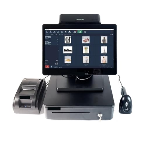 AIRYSSFU Registrierkasse, 14 Zoll Alle In Einem Touchscreen POS Kassen Windows System Mit Software VFD Kunden Display for Einzelhandel(I5 8G 128G) von AIRYSSFU