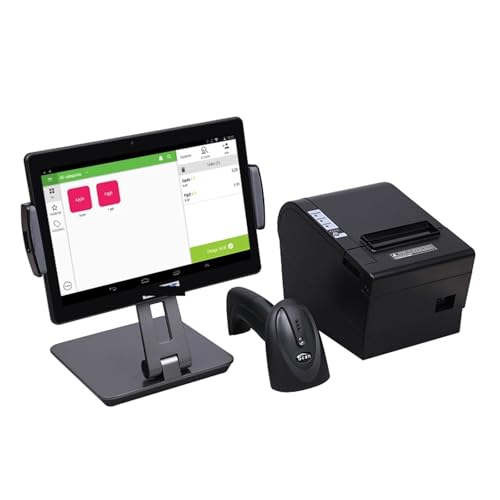 Registrierkasse, 10-Zoll-POS-Kassensystem mit Tablet, Halterung, Drucker und Scanner for e Point-of-Sale mit Software von AIRYSSFU