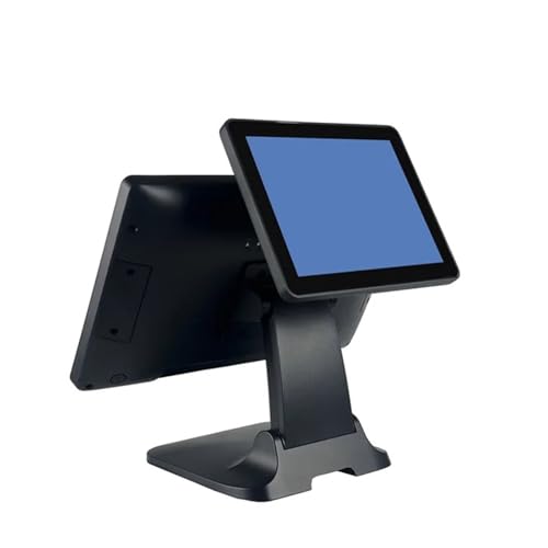 Registrierkasse, 15,6 Zoll POS-Touchscreen-Kassen mit I5 Gen4 8G 128G faltbarem Ständer, Reichhaltige Schnittstellen, Monitor, Digitale LED-Anzeige(2 Screen 8G 128G) von AIRYSSFU