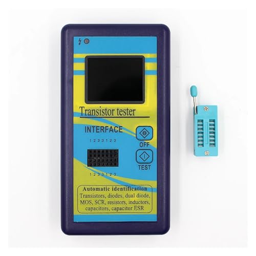 Widerstandstester, M328 Multi-F Transistor Tester 128 * 160 Farbe Bildschirm Grafik Display Diode Widerstand Induktivität Kapazität MOSFET ESR LCR Meter(Blue) von AIRYSSFU