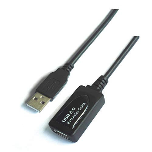 AISENS A101 – 0018 – 5 m USB 2.0 Verlängerung Kabel Verlängerungskabel mit Verstärker, Schwarz von AISENS