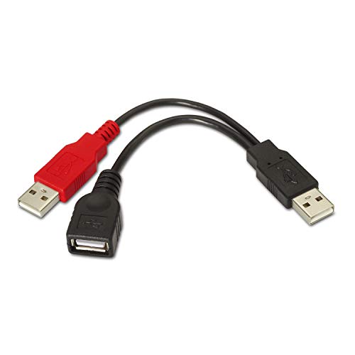 AISENS A101 – 0030 – Kabel 15 cm USB 2.0 mit Netzteil (für Externe Gehäuse) schwarz von AISENS