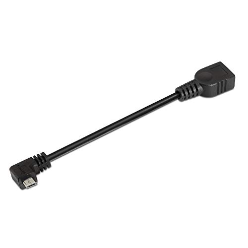 AISENS A101 – 0032 – Kabel USB 2.0 OTG gewinkelt (15 cm, für Telefon Handy und Tablet) schwarz von AISENS