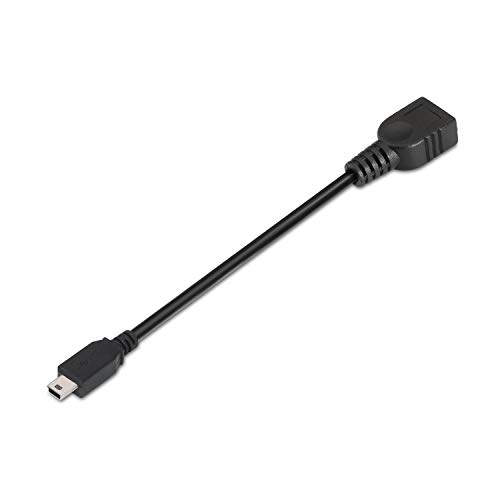 AISENS A101 – 0033 – Kabel USB 2.0 OTG 15 cm für Telefon Handy und Tablet, Schwarz von AISENS
