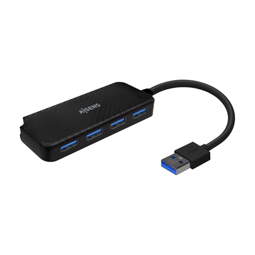 AISENS - A106-0713 - Hub USB 3.0, Typ A/M-4XTyp A/H, schwarz, 15 cm von AISENS