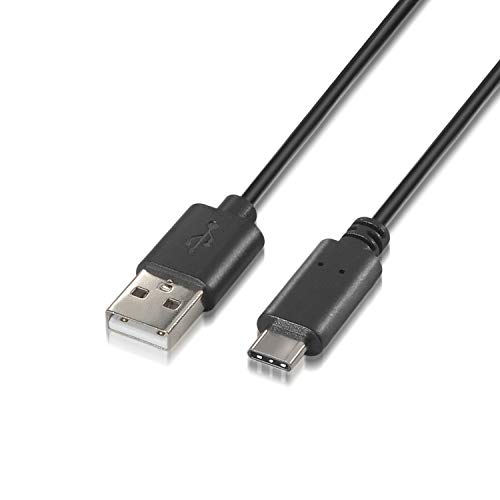 AISENS A107 – 0050 – Kabel USB 2.0 Für Schnellladung (bis zu 3 Ampere, Anschluss für Geräte mit USB Typ C, 0.5 m) schwarz von AISENS