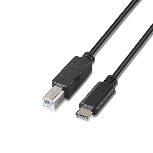 AISENS A107 – 0054 USB 2.0 Drucker Kabel 3 A, 2 m, schwarz von AISENS