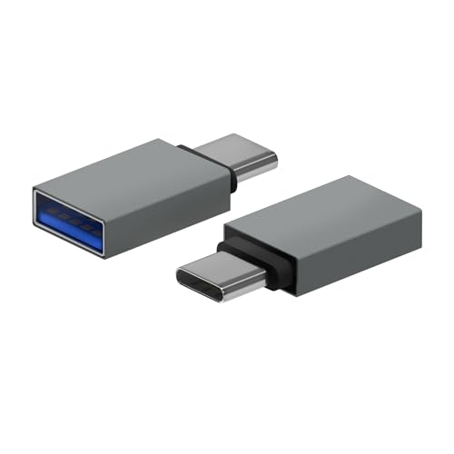 AISENS - A108-0718 - Mini Adapter Aluminium USB 3.2 Gen1 3A, Typ USB-C/M-A/H, Grau von AISENS