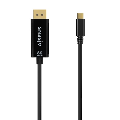 AISENS - A109-0688 - USB-C auf Displayport 8K @60Hz, USB-C/M-DP/M, schwarz 0,8M von AISENS
