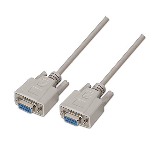 AISENS A112 – 0066 – Kabel seriell RS232 (DB9/h-db9/H, 1.8 m, für Geräte von Mitteilung ausgestattet mit seriellen) beige von AISENS