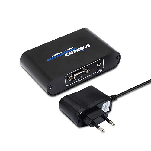 AISENS A115 – 0083 – SVGA + Audio auf HDMI Konverter mit Netzteil und Klinke 3.5, schwarz von AISENS