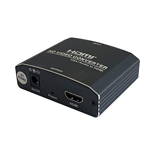 AISENS - A115-0386 - Konverter SVGA + Audio auf HDMI mit Stromversorgung, SVGA/H+Klinke 3,5/H-HDMI A/H, Schwarz von AISENS
