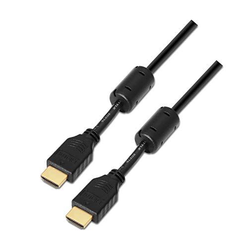 AISENS A119 – 0099 – High Speed HDMI-Kabel mit Ferritkern HEC (3 m, für Monitor und Fernseher, Full HD) schwarz von AISENS