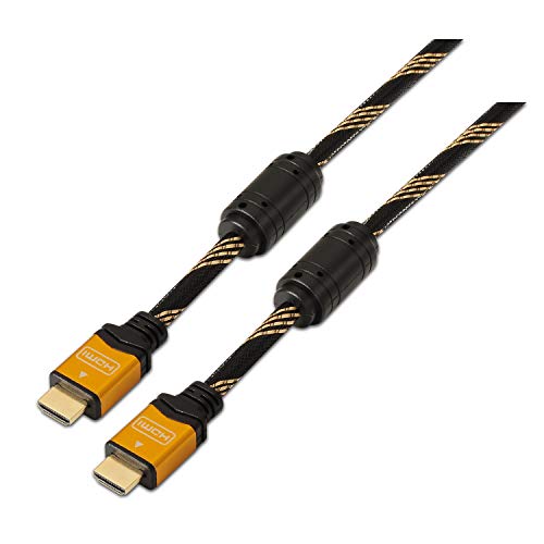 AISENS A119 – 0110 – High Speed HDMI Kabel mit Ferrit HEC (1 m, 3D und Ethernet, geeignet für Full HD/3d/1080p/2160p) schwarz von AISENS