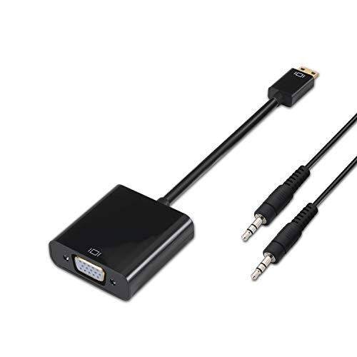AISENS A122 – 0127 – Konverter (Mini HDMI auf SVGA und Audio Jack 3.5, 10 cm + 1 m) schwarz von AISENS